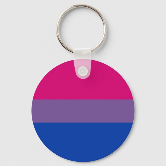 Bisexual Pride Flag Keychain (Front)