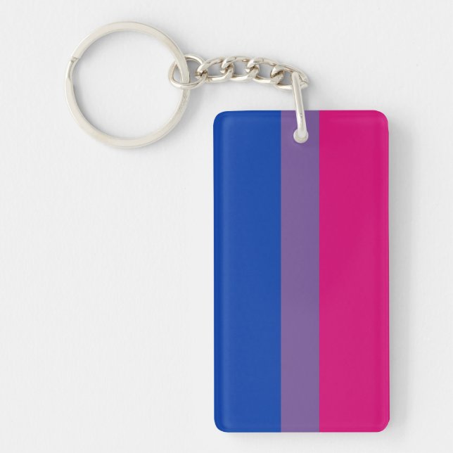 Bisexual Pride Flag Keychain (Front)
