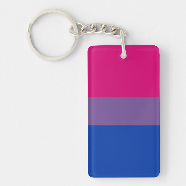 Bisexual Pride Flag Keychain (Front)