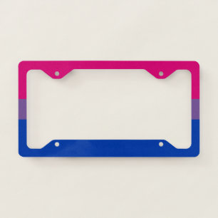 Bisexual Pride Flag License Plate Frame