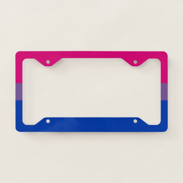 Bisexual Pride Flag License Plate Frame (Front)