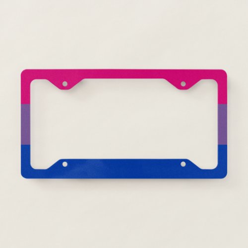 Bisexual Pride Flag License Plate Frame