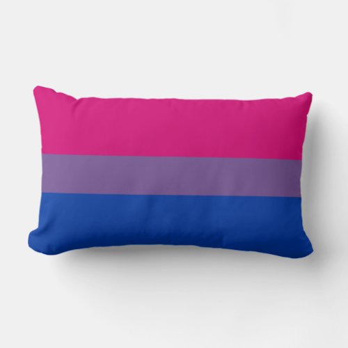 Bisexual Pride Flag Lumbar Pillow