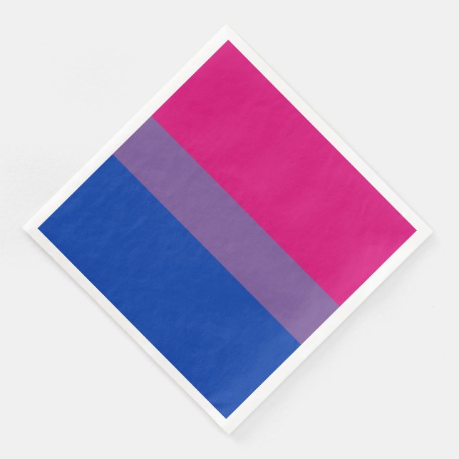 Bisexual Pride Flag Paper Dinner Napkins (Corner)