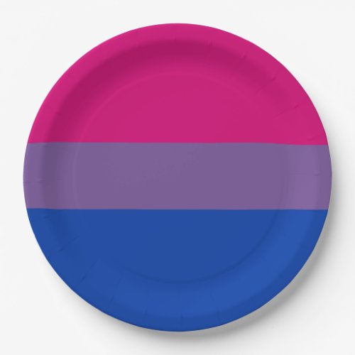 Bisexual Pride Flag Paper Plates