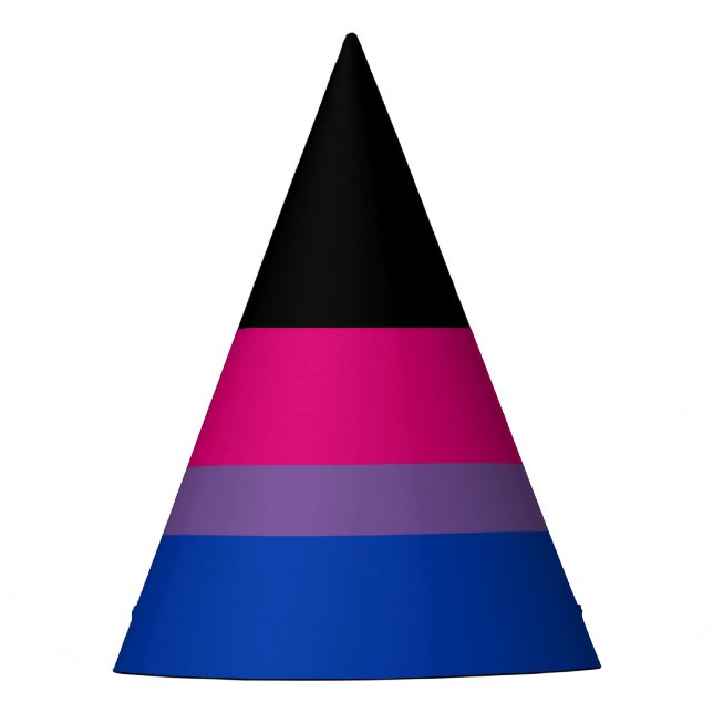Bisexual Pride Flag Party Hat (Front)