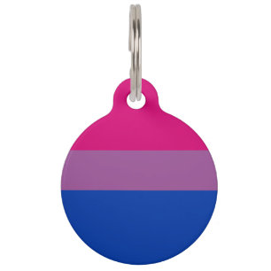 Bisexual Pride Flag Pet ID Tag