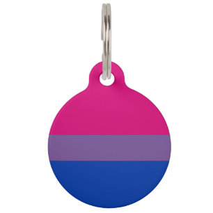 Bisexual Pride Flag Pet ID Tag