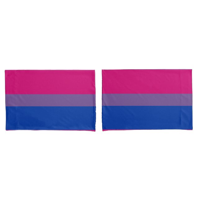 Bisexual Pride Flag Pillow Case (Front-Set)