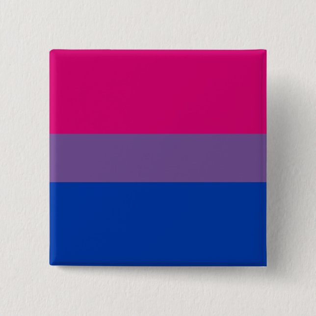 Bisexual Pride Flag Pinback Button (Front)