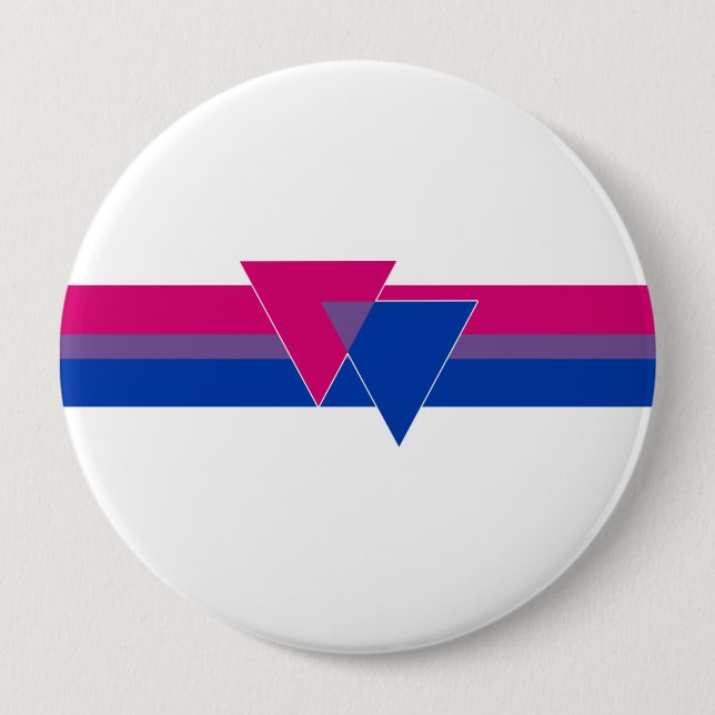 Bisexual Pride Flag Pinback Button (Front)