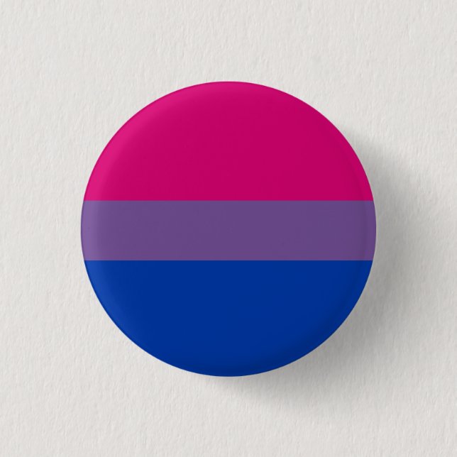 Bisexual Pride Flag Pinback Button (Front)