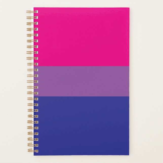 Bisexual Pride Flag Planner (Front)