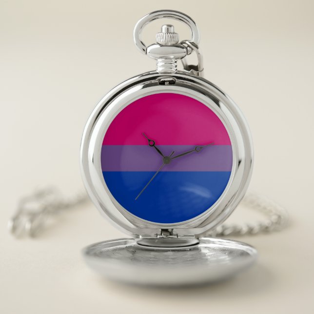 Bisexual Pride Flag Pocket Watch (Inside)
