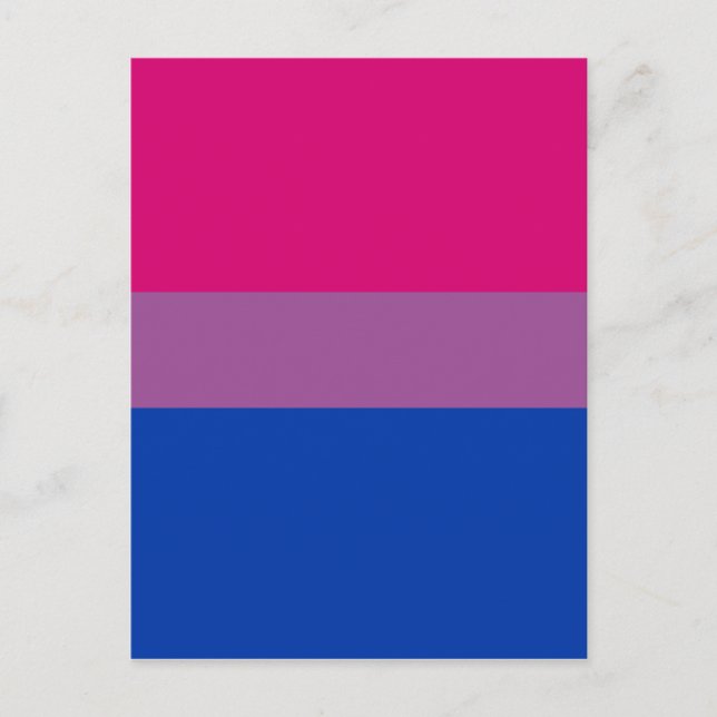 Bisexual Pride Flag Postcard (Front)