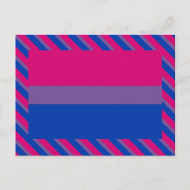 Bisexual Pride Flag Postcard (Front)