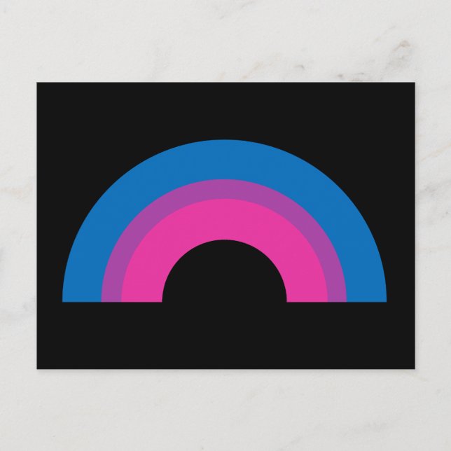 Bisexual Pride Flag Rainbow Postcard (Front)