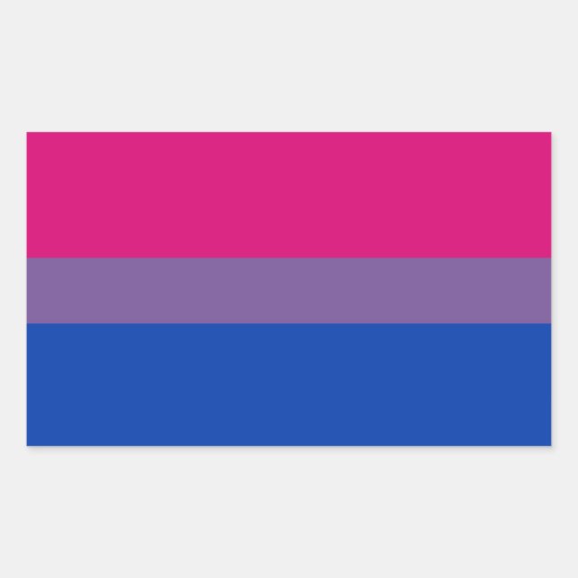 Bisexual Pride Flag Rectangular Sticker (Front)