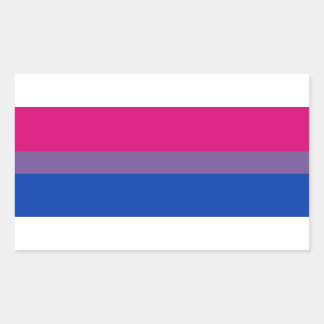 Bisexual Pride Flag Rectangular Sticker