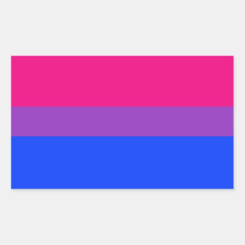 Bisexual Pride Flag Rectangular Sticker