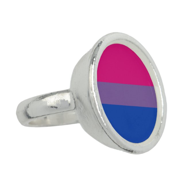 Bisexual Pride Flag Ring (Side)
