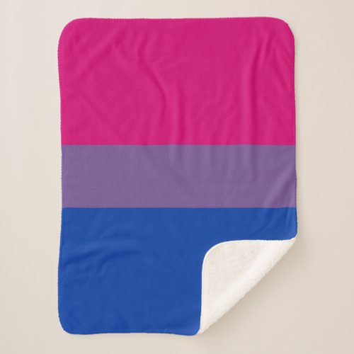 Bisexual Pride Flag Sherpa Blanket