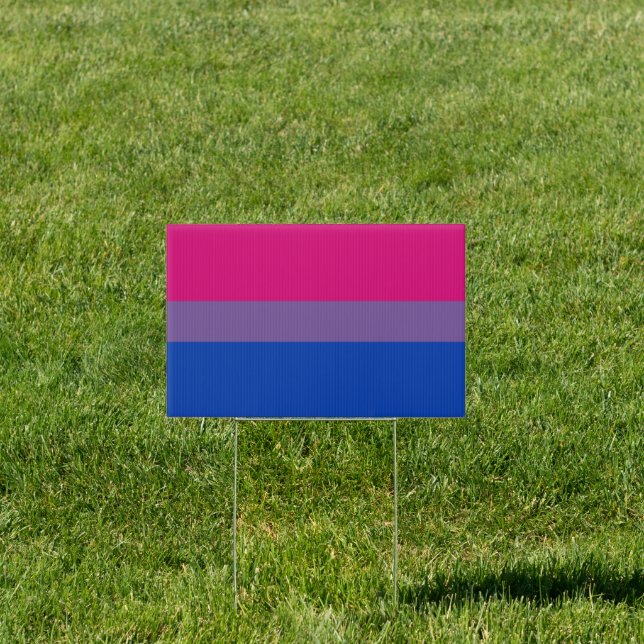 Bisexual Pride Flag Sign (Insitu)