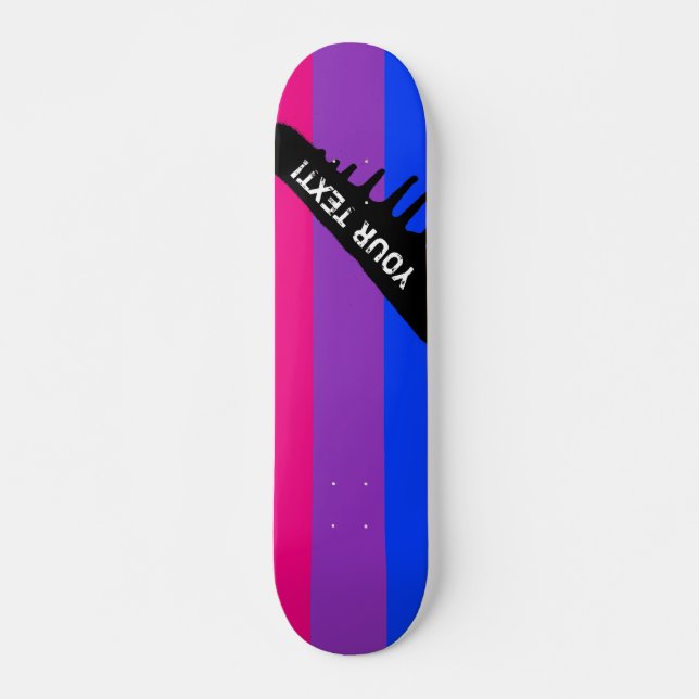 Bisexual Pride Flag Skateboard Deck (Front)
