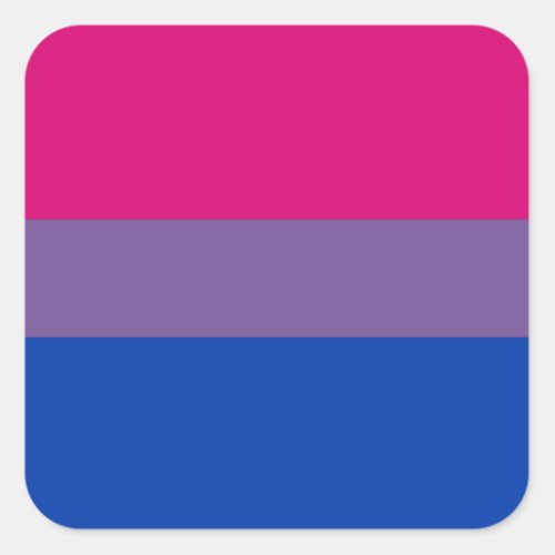 Bisexual Pride Flag Square Sticker