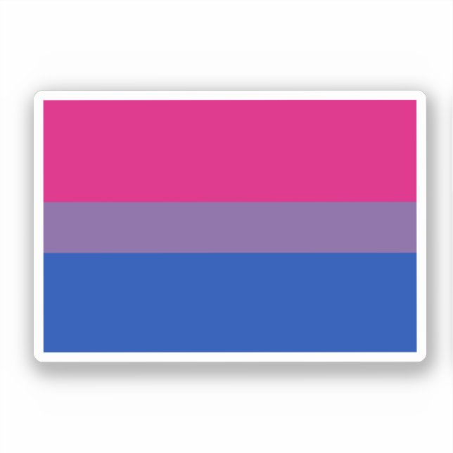 Bisexual Pride Flag Sticker (Front)