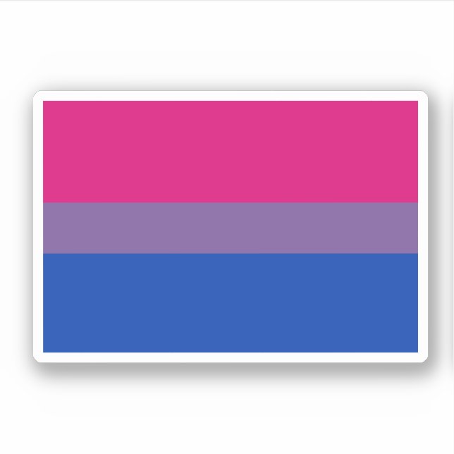 Bisexual Pride Flag Sticker (Front)