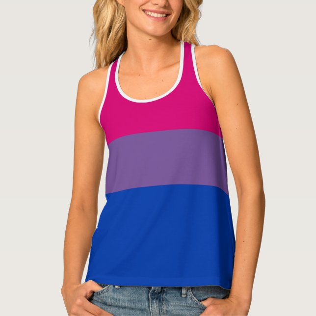 Bisexual Pride Flag Tank Top (Front)