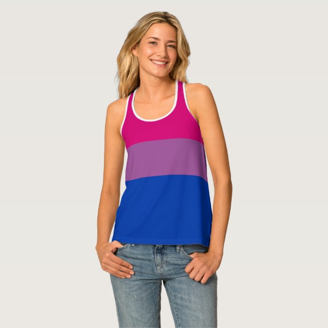 Bisexual Pride Flag Tank Top (Front Full)