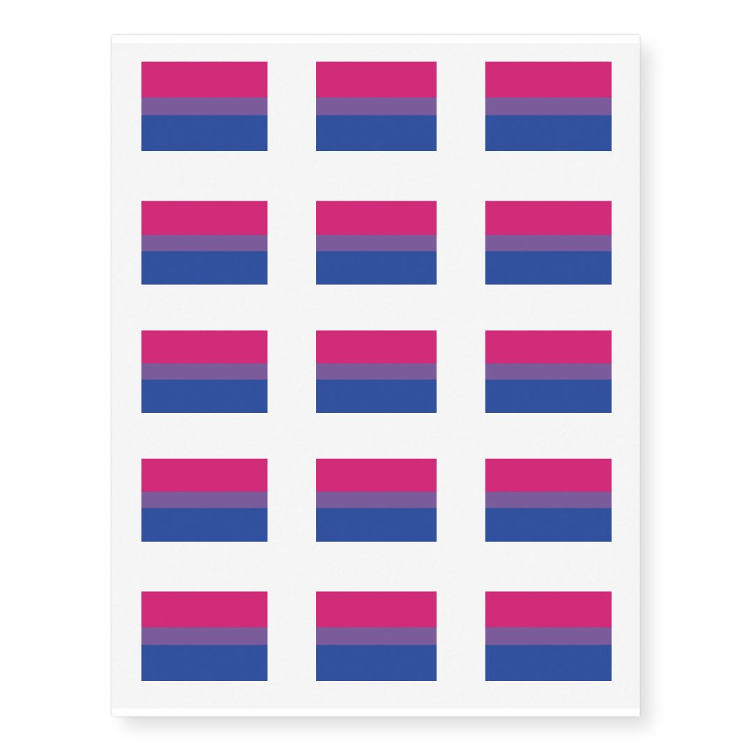 Bisexual Pride Flag Temporary Tattoos Zazzle 4906
