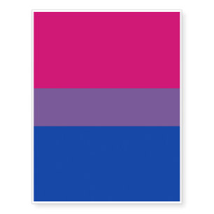 Bisexual Pride Flag Temporary Tattoos