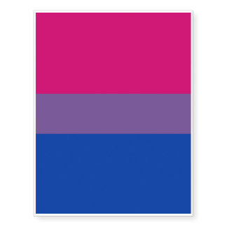 Bisexual Pride Flag Temporary Tattoos