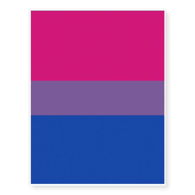 Bisexual Pride Flag Temporary Tattoos (Front)