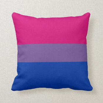 Bisexual Pride Flag Throw Pillow by PrideFlags at Zazzle