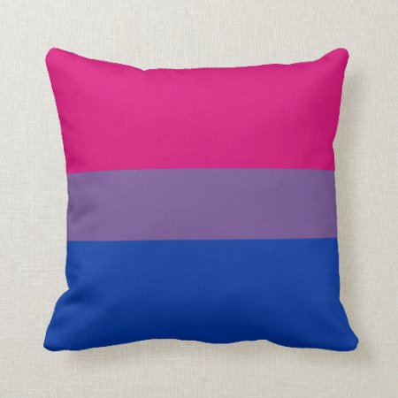 Bisexual Pride Flag Throw Pillow