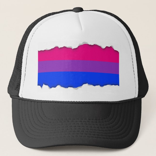 Bisexual Pride Flag Trucker Hat (Front)