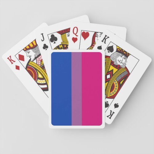 Bisexual Pride Flag Vertical Stripe Playing Cards