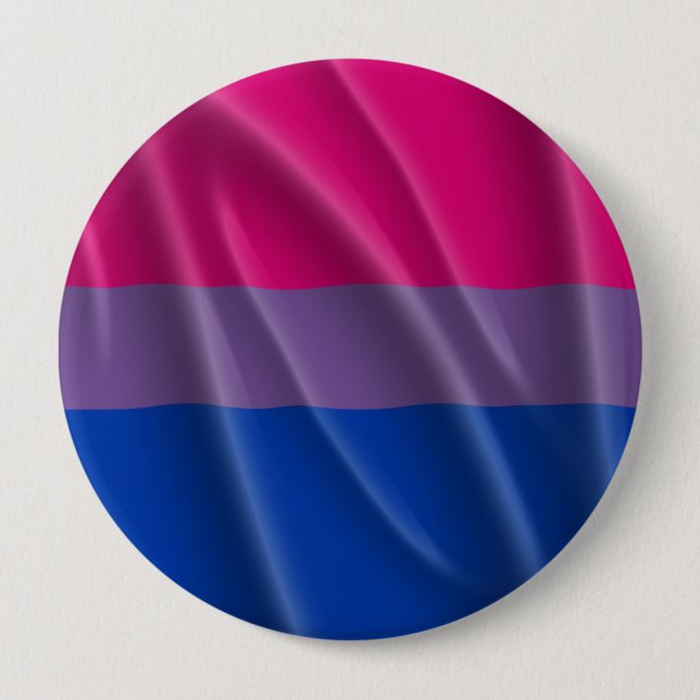 BISEXUAL PRIDE FLAG WAVY DESIGN - 2014 PRIDE.png Pinback Button (Front)