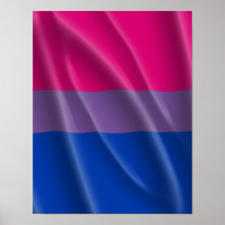 BISEXUAL PRIDE FLAG WAVY DESIGN - 2014 PRIDE.png Poster