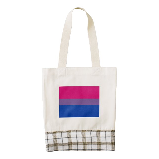 Bisexual Pride Flag Zazzle HEART Tote Bag (Front)