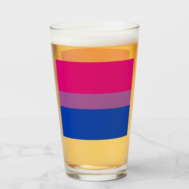 Bisexual Pride! Glass (Front Filled)