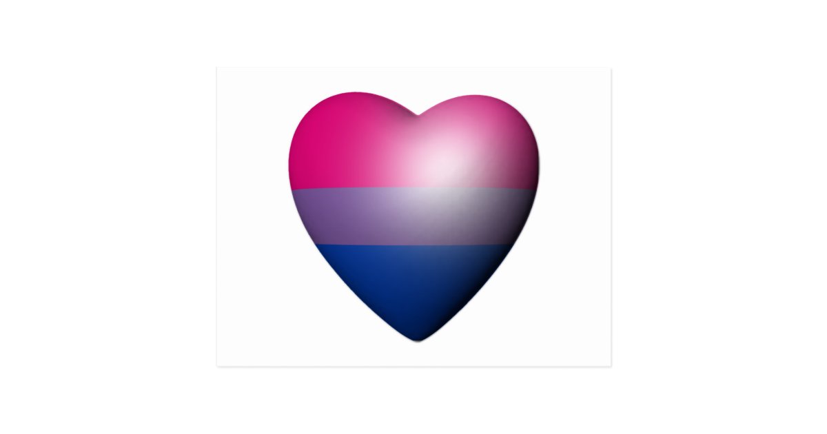 Bisexual Pride Heart Png Postcard