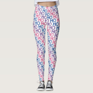 Bisexual Pride Ho Ho Ho Pattern Leggings