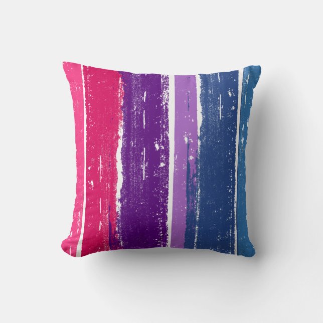 BISEXUAL PRIDE INK BAR THROW PILLOW (Front)