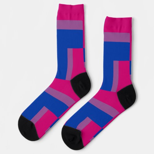 Bisexual Pride Inspired Crew Socks