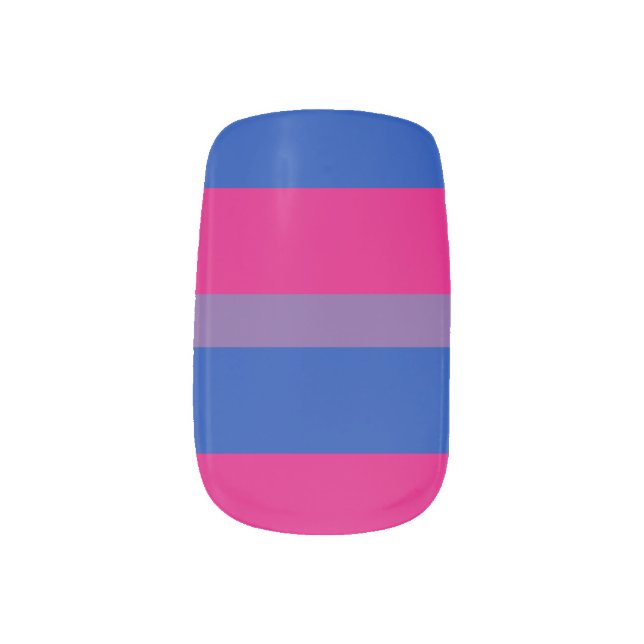 Bisexual Pride Nails Minx Nail Wraps (Right Thumb)